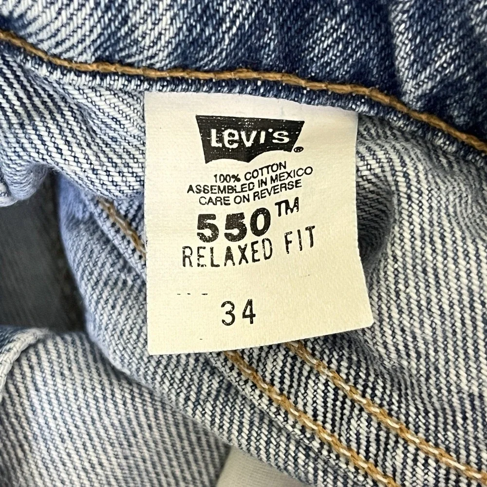 Vintage 90s Levi's 550 Orange Tab Denim Jean‎ Shorts Mens 34 Relaxed Fit Jorts